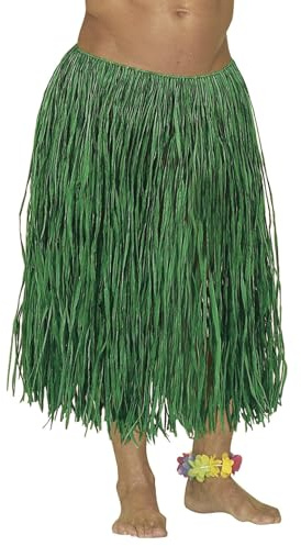 W WIDMANN MILANO Party Fashion - Hawaii Rock für Erwachsene | Länge 80 cm, Bastrock für Hawaii Mottoparty, Karneval, Sommerfest, Beachparty