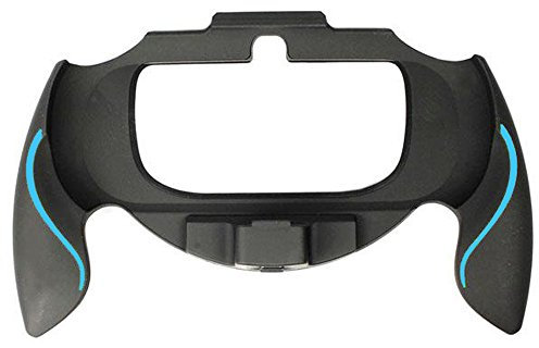 ZedLabz soft touch controller grip handle attachment for Sony PS Vita PSV 1000 - Black & blue