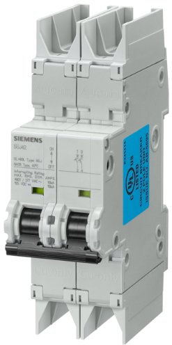 Siemens 5SJ4211-7HG42 Interruttore Automatico, C Class, 10kA ICU, 2-Pole, 277 V, C, 5 A In, UL 489