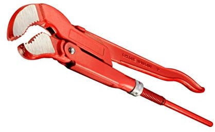 CFH Eckrohrzange 45° 1 Zoll EZ 702 - Hochwertige Rohrzange 1 aus Chrom-Vanadium-Stahl, stufenlos verstellbar, ergonomischer Griff, ideal für präzises Arbeiten, Installationen und Reparaturen