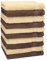 Betz 10er Set Gästehandtücher Gästetuch Gold 100% Baumwolle Qualität 600 g/m² Größe 30 x 50 cm Farbe beige und nussbraun