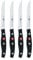 Zwilling 30778200 Twin Pollux Steak Messerset, Rostfreier Spezialstahl, Zwilling Sonderschmelze, genietet, Kunststoff-Schalen, 4-teilig, schwarz
