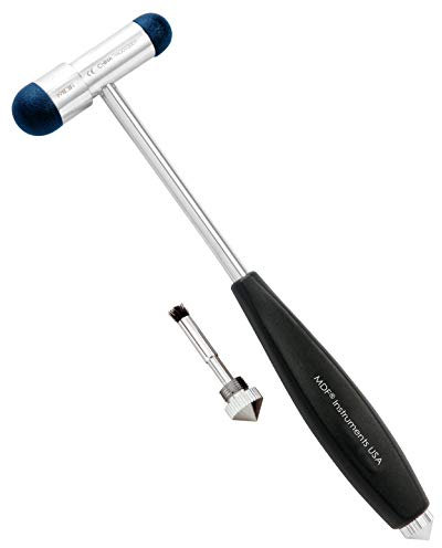 MDF Babinski Buck® neurologischer Reflexhammer mit eingebautem Pinsel für Hautreflexe und Oberflächenreaktionen - leicht - HDP-Griff - Marineblau (MDF515PBT-04)