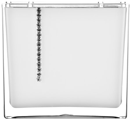 Premier Housewares Acrylic Toothbrush Holder with Diamante Detail - White