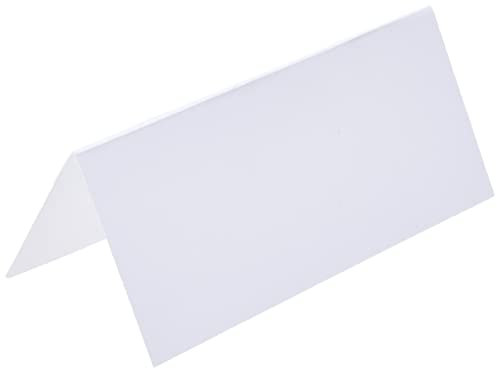 Papermania - Biglietti segnaposto da 90 x 100 mm, Confezione da 20 coperti, Colore: Bianco