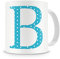 givagift Letter “B” Mug – Letter B Mug, B Letter Mug, B Mug – Mug Gift/Present – Polka Dot Style – Modern/Cool/Trendy Style Mug (Blue)