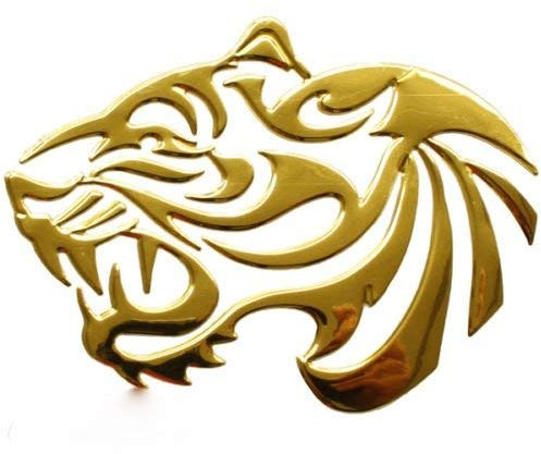 phil trade Aufkleber Sticker Gold Chrom 3D Emblem Tiger Auto Motorrad Styling DZ-27G