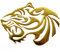 phil trade Aufkleber Sticker Gold Chrom 3D Emblem Tiger Auto Motorrad Styling DZ-27G