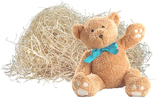 8kg Bio Holzwolle natur | Fichte PEFC-zertifiziert | Füllmaterial/Dekowolle für Präsentkorb o. Geschenkverpackung | Polsterwolle für sensible Produkte | alternativ Gartenholzwolle/Erdbeerwolle