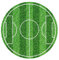 Dekora - Décoration de gâteau ronde comestible en sucre Terrain de football 20 cm