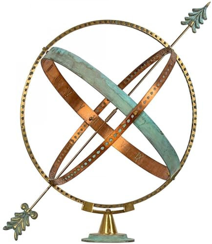 Casa Padrino Jugendstil Sonnenuhr Gold/Kupfer/Mintgrün Ø 50 x H. 60 cm - Handgefertigte Luxus Gartendeko