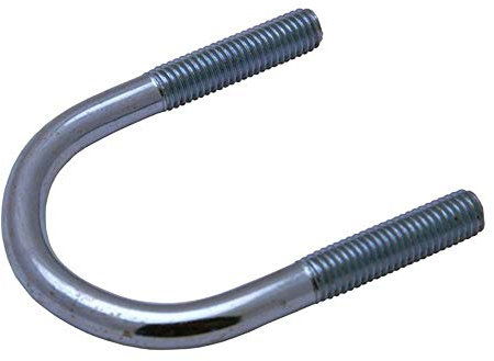 100 X U de plancha Elevación (de planchar 1 Inch M6 x 61 x 41 x 30 Hierro Galvanizado Brillante