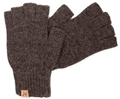 Hand Gewand by Weikert Fingerlose Strickhandschuhe für Damen, Woll-Handschuhe ohne Finger, Handschuh für das Handy, Woll, Touchscreen
