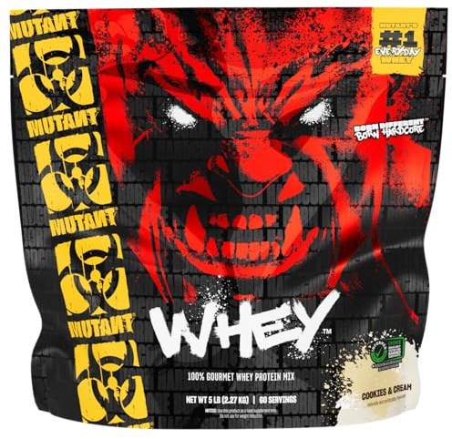 MUTANT Whey | 100% Molkenproteinpulver-Shake, Gourmet-Geschmack | 22 g Protein | Schnell resorbierbar, leicht verdaulich | 2270 g | Cookies & Cream