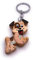 H-Customs Brauner Hund Haustier Zunge Holz Edel Handmade Schlüsselanhänger Anhänger