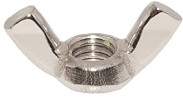 Dadi ad alette M8 forma americana, 10 pezzi, con ali angolari, simile a DIN 315 A2, in acciaio inox