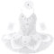 TiaoBug Mädchen Ballettkleidung 3tlg.Set Ballettkleid+Handschuhe+Haarband Kinder Ballettanzug Ballett Trikot Tanz Kostüm Tütü Kleid 104 110 116 122 128 140 152 Weiß Tutu 98-104