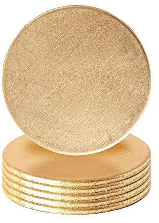 Argon Tableware Metallische Untersetzer - 10cm - Gold - Pack Von 6
