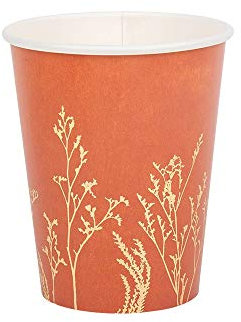 artifêtes 8 GOBELETS Carton BRINDILLES 25CL Terracotta Or