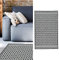 Teppich Outdoor 90x150 cm │Kunststoff schwarz-weiß │ Bodenmatte für Außenbereich (1 x Teppich schwarz/weiß)