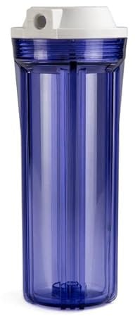 iSpring HC12 1/4'' custodia filtro acqua trasparente per sistema di osmosi inversa, filtri da 2,5 pollici x 20 pollici, confezione da 1