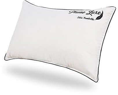 SAMPUR - Oreiller Plume Luxe | 100% Plumes de Canard | Soutien Souple | 12 cm d'épaisseur | 30x50 cm