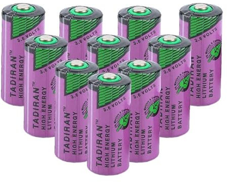 Zivases (10 Pack) TL-5955 2/3AA 3.6V Battery for Tadiran TL-4955 3.6V SL-761 ER14335 PLC, CNC Lithium Battery