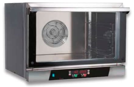 MBH - Horno Industrial de Panadería 3 Banderas 600x400. Horno de Panadería con Puertas de Doble Vidrio y Acabado Interior de Acero Inoxidable