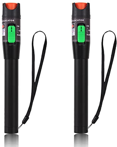 2 Stück Visual Fault Locator 30 km, Fiber-Optic-Kabel-Tester mit rotem Lichtstift, VFL mit 2,5 mm Universalanschluss für FC/SC/ST Adapter, für CATV-Telekommunikations-Ingenieurwartung