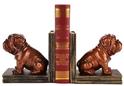 Livres Serre-Livres en résine décorative en Forme de Chien Serre-Livres de décoration Animale pour étagères de Bureau à Domicile Porte-Bouchons pour bibliothèques de Maison ou de Bureau Serre-Livres