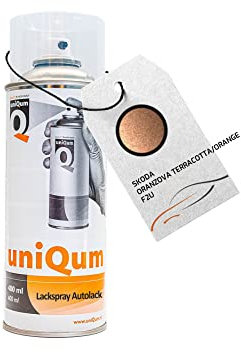 uniQum Autolack Spraydose fürs Auto für SKODA ORANZOVA TERRACOTTA/ORANGE F2U Autolack Reparatur 400 ml