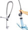 GOLDMAN SERVICE Grifo Industrial Hostelería Monomando Extensible para Fregadero Lavabo de Cocina, Manguera Flexible y Alcachofa con Potente Spray Pulverizador