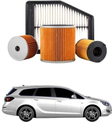 Kit 3 Filtri Tagliando compatibile con OPEL Astra J Sports Tourer 1.4 Turbo 103 kw Benzina 2010-2015