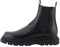 Armani Exchange Soletta Chunky con Logo inciso, Vera Pelle, Stivale alla Caviglia Uomo, Nero, 42.5 EU