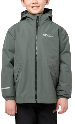 Jack Wolfskin Unisex Kinder Iceland 3in1, Slate Green/black, 104 EU