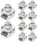 Hoypeyfiy 10pcs Push Button Drawer Door Latch Catch Cupboard Door Knob Latch for 15-18mm Thickness RV Boat Van Yacht Campervan (Silver)