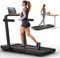 Decorcn Laufband Klappbar Laufband für Zuhause 0,8-12km/h 2.5PS 2 in 1 Laufband Schreibtisch mit Fernbedienung, Ultra Slim Breiter Laufgürtel Walking Pad Treadmill