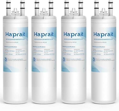 WF3CB Water Filter Replacement, HP006 Compatible with Frigidaire WF3CB, Pure Source 3, WF425, 706465, 242069601, 242086201, 242017800, Height 9 inches, 4 Count