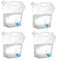 4 pièce Réservoir d'eau Pliable avec Robinet et Couvercle, 5L Bidon d'eau Flexible Sac d'eau Pliable, Bidons Eau Pliables Poche d'eau Portable pour Randonnée Pique-Nique Barbecue Camping en Plein Air