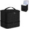 Nagellack Organizer Tasche für 30 Flaschen, Doppelschicht Nagellack Aufbewahrung tasche Organizer, Kosmetiktasche zur nagellacks Nagellacktrockner tasche für Nagellampe und nagellack Zubehör (Schwarz)