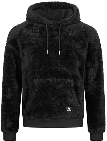 Höhenhorn Bärg Hoodie Teddyfleece Herren Kapuzen Schwarz Gr. 5XL