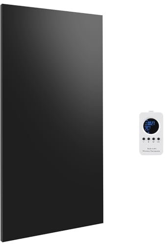 Hocosyme Infrarotheizung mit Thermostat 630 Watt, Infrarotheizung Wandmontage bis 120 Grad Celsius für 5-10㎡ - 1-3 Min auf Betriebstemperatur - TÜV- mit Fernbedienung BNF-WK-630W