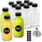 Mini Bouteille Jus de Fruit,12pcs Petite Bouteille Shot De Jus,Petite Bouteille en Verre avec Bouchon,Mini Bouteille Verre,Mini Bouteille Shot,Bouteilles Miniatures,Pour Jus,Ginger Shot