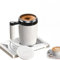 YOUNICE Self-Stirring Coffee Mug 400ML Magnetic Stirring Cup Rechargeable Automatic Mixing Cup with LCD Temperature Display, Electric Stirring Mug for Coffee Milk Tea Hot Chocolate (White, 380ML)