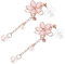 Healvian 1 Paio Orecchini Di Fiori Di Ciliegio Orecchini Femminili Orecchini Pendenti Orecchini Di Orecchi Di Perno Orecchini Metallo Rosa