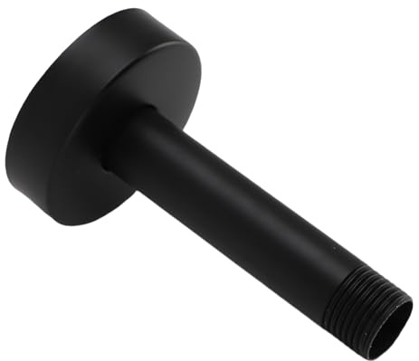 Duscharm aus Edelstahl, Verdecktes, an der Decke Montiertes Regenduschen-Verlängerungsrohr 3 Zoll G1/2 für Badezimmer mit Flansch (Schwarz)