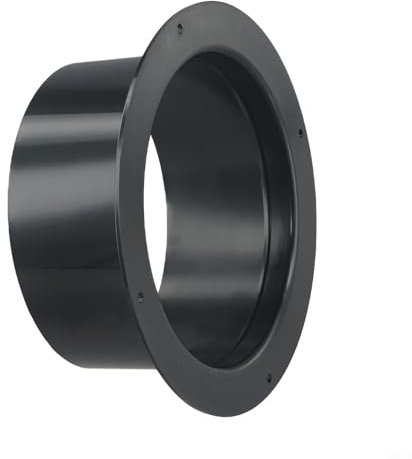 Conector de tubo ABS para montaje en pared para ventilación Brida redonda para fácil instalación de conductos de aire (125 mm)