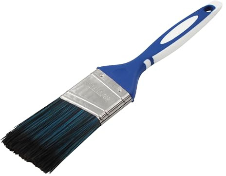 Faithfull Proflow Angled Paint Brush 50mm (2in) – Painting & Decorating Brush with Securely Bonded Bristles with Treated Tips & Soft-Grip Handle for Water & Oil-Based Paints