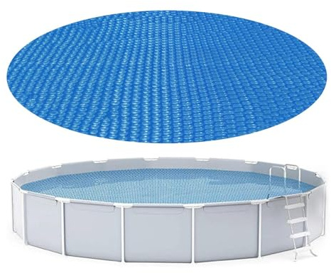 Couverture Solaire pour Piscine | Couverture Isolante à Bulles Ronde pour creusé, bâche de Protection UV, Tapis Thermique réutilisable, résistant à la poussière, Accessoires de pour