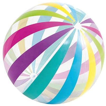 10.62inch Beach Balls, Large Rainbow Beach Ball Inflatable Pool Toys for Party Supplies Decorations, Pool Balls for Swimming Pool Summer Beach Water Games Beachball Party Favors(Stripe)